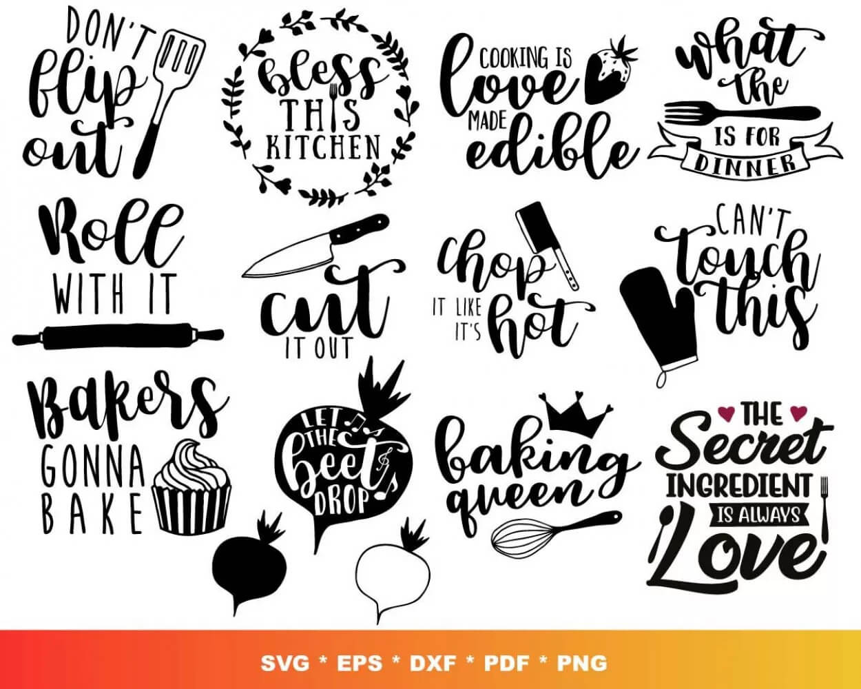 KITCHEN SVG BUNDLE 200+