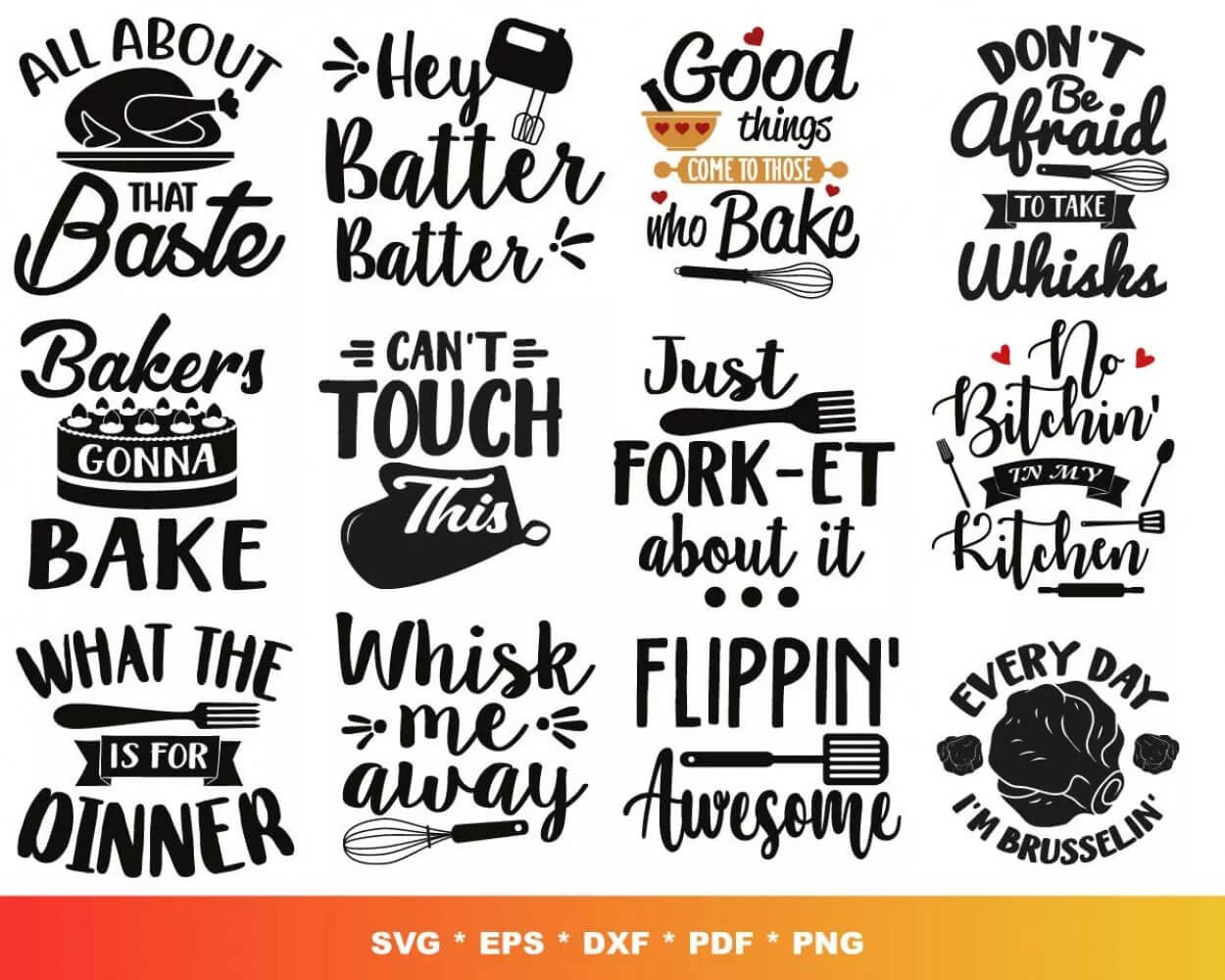 KITCHEN SVG BUNDLE 200+