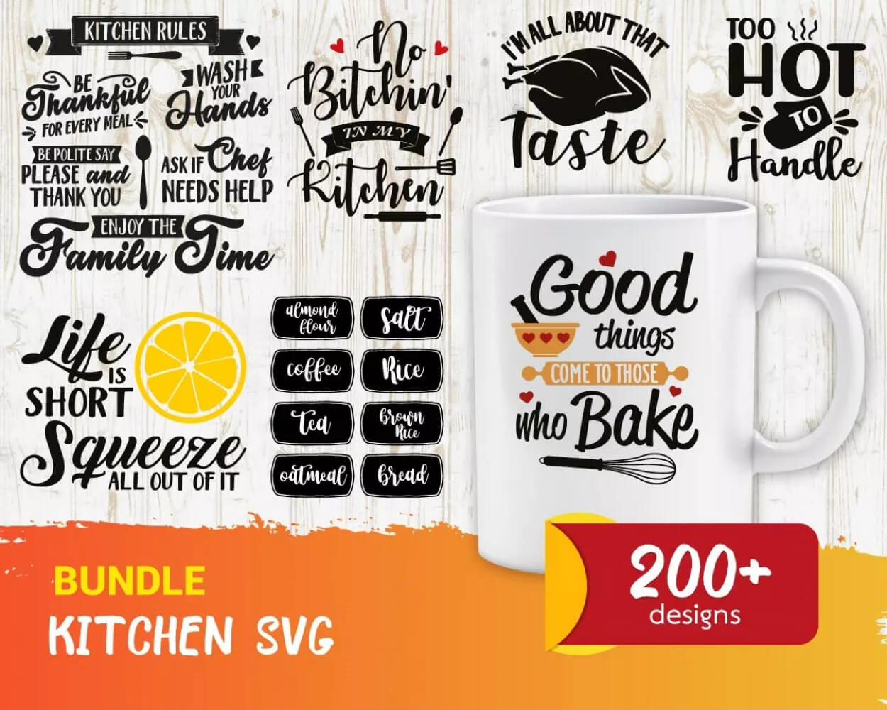 KITCHEN SVG BUNDLE 200+