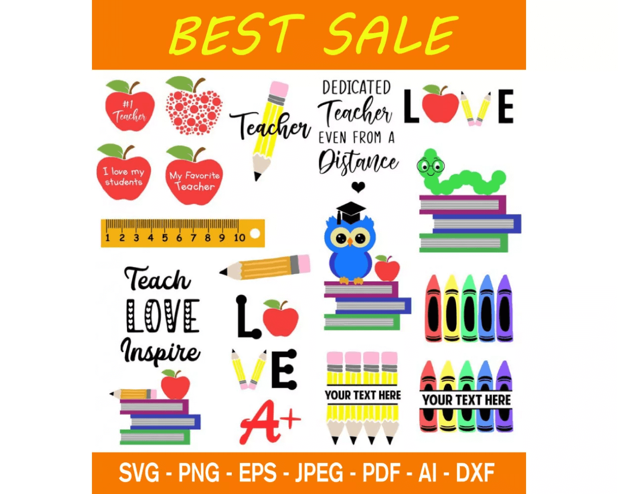 TEACHER SVG BUNDLE 100+