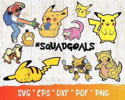 100+ Pokemon Bundle Svg, Cartoon Svg, Pokemon Svg, Pokemon Clipart, Pokemon Vector, Pokemon Characters, Pikachu Svg Bundle