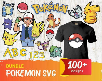 100+ Pokemon Bundle Svg, Cartoon Svg, Pokemon Svg, Pokemon Clipart, Pokemon Vector, Pokemon Characters, Pikachu Svg Bundle