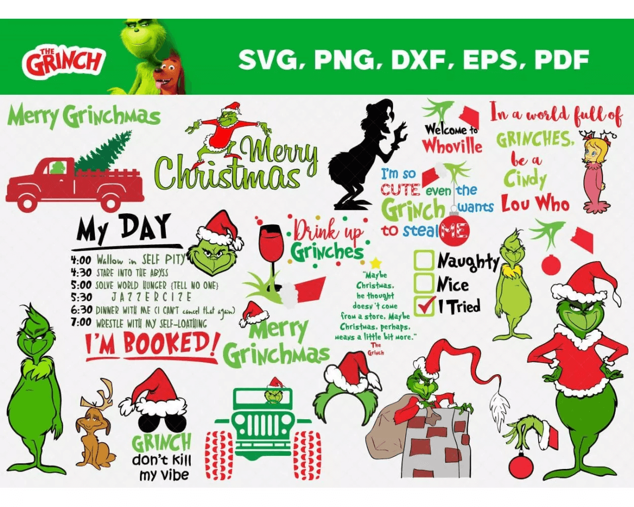 GRINCH SVG BUNDLE 100+