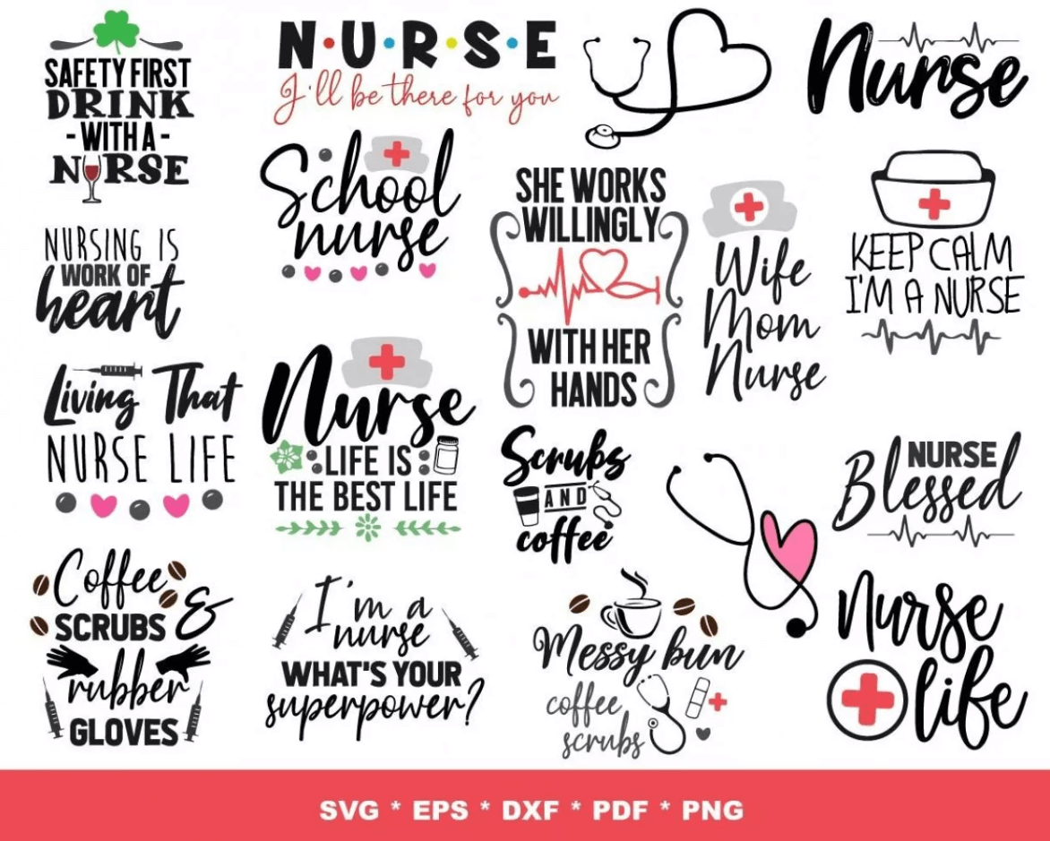 NURSE SVG BUNDLE 300+