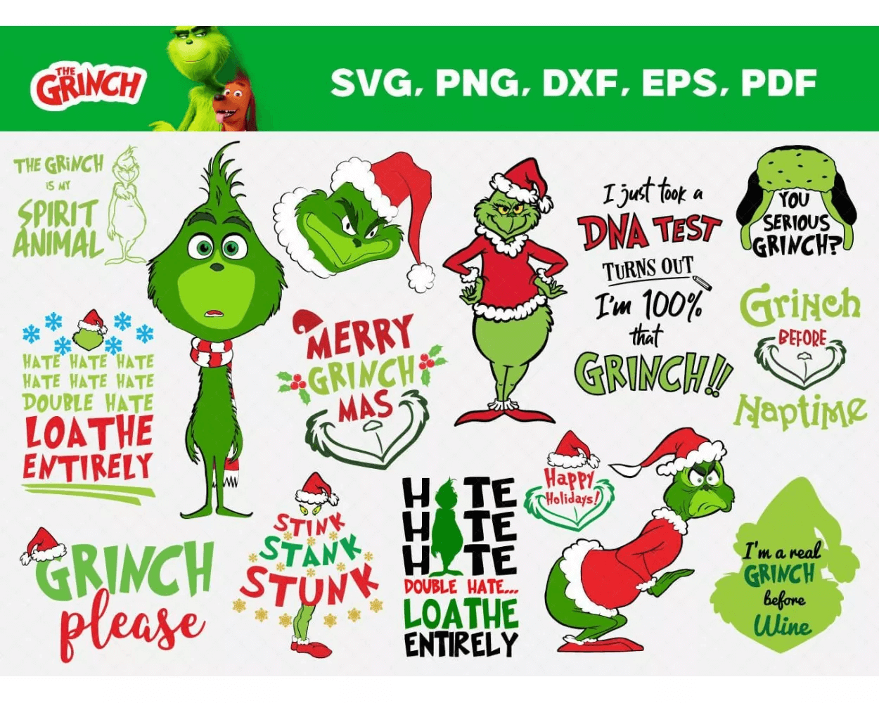 GRINCH SVG BUNDLE 100+