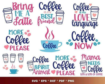 300+ COFFEE BUNDLE SVG, DXF, PNG, EPS