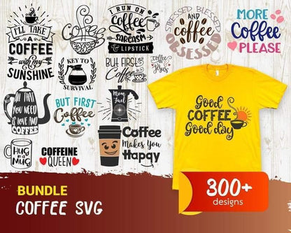 300+ COFFEE BUNDLE SVG, DXF, PNG, EPS