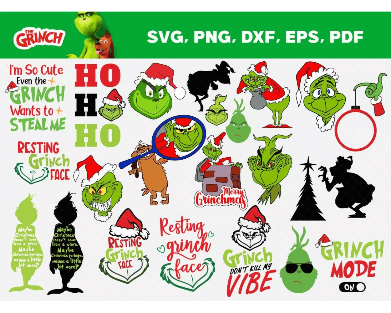 GRINCH SVG BUNDLE 100+