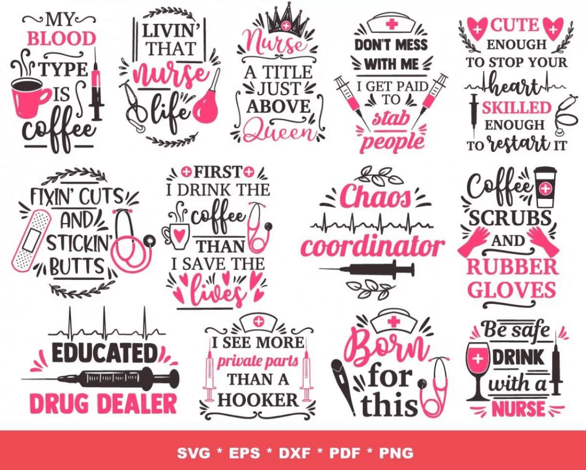 NURSE SVG BUNDLE 300+