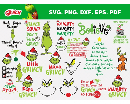 GRINCH SVG BUNDLE 100+