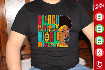 Black History Month Cute Afro Girl SVG, Black History svg, Black History Month Svg, Juneteenth SVG Files For Cricut, PNG Sublimation Designs Downloads