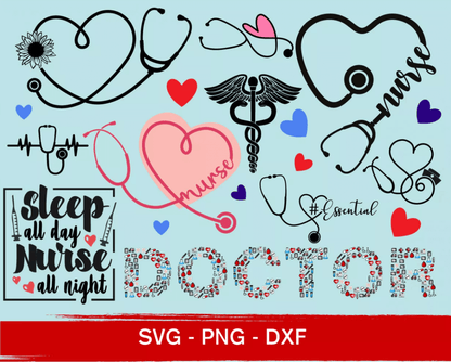 DOCTOR AND NURSE SVG BUNDLE 500+