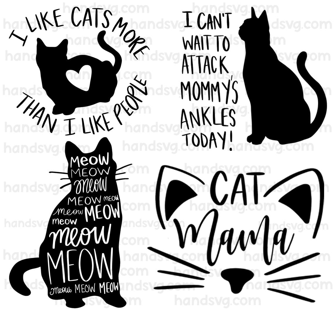 Funny Cat SVG Bundle, Cat SVG, Kitten SVG, Cat lady svg, crazy cat lady svg, cat lover svg, cats svg, kitty svg, Cut File Cricut, Silhouette