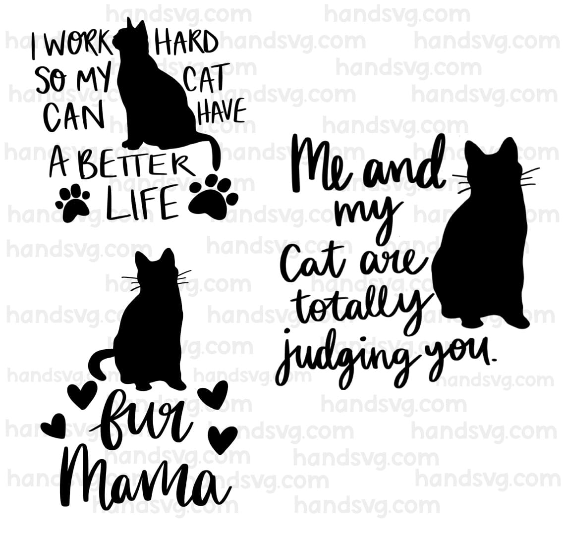 Funny Cat SVG Bundle, Cat SVG, Kitten SVG, Cat lady svg, crazy cat lady svg, cat lover svg, cats svg, kitty svg, Cut File Cricut, Silhouette