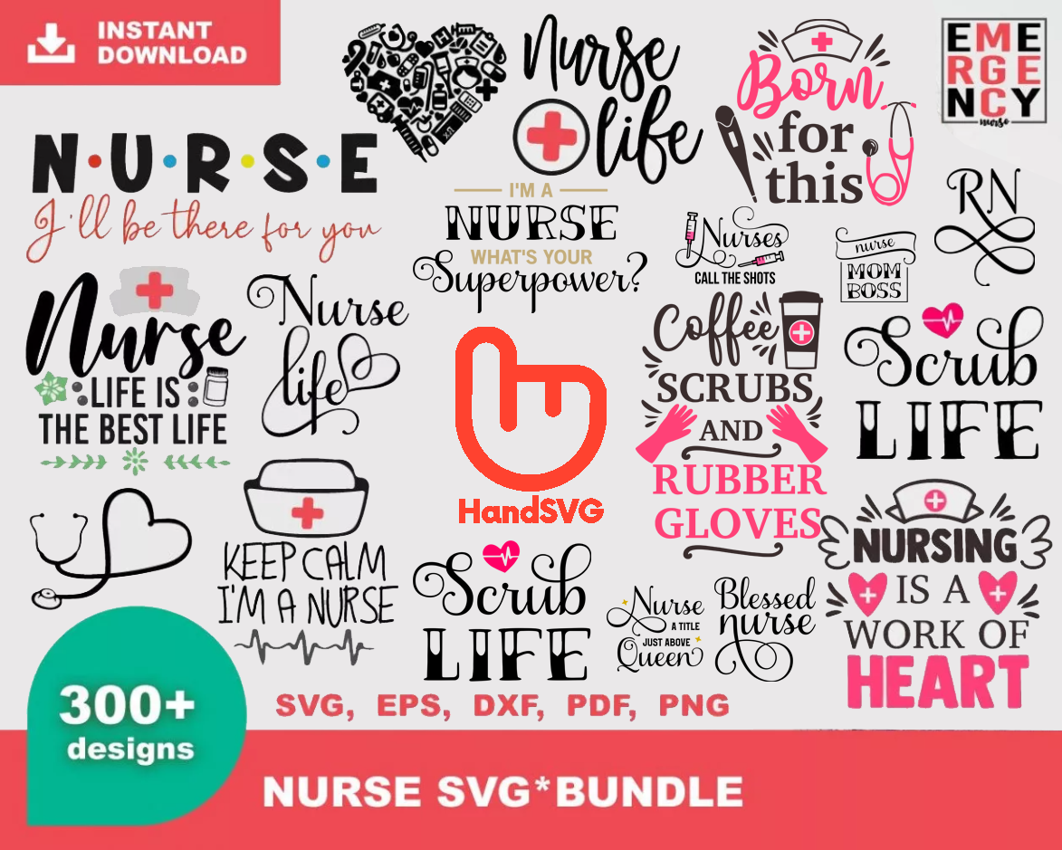 NURSE SVG BUNDLE 300+