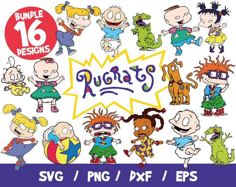 Rugrats Bundle, Rugrats SVG ClipArt Rugrats Vector Rugrats PNG DXF, Eps, Vinyl