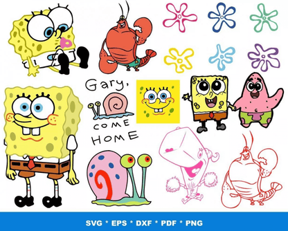 SPONGEBOB SVG BUNDLE 1500+