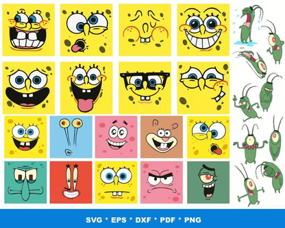 SPONGEBOB SVG BUNDLE 1500+