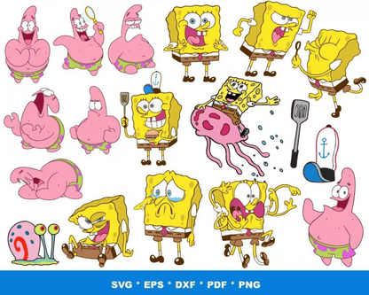 SPONGEBOB SVG BUNDLE 1500+