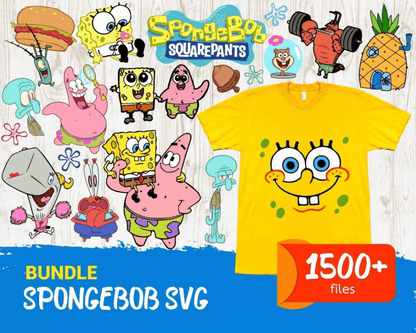 SPONGEBOB SVG BUNDLE 1500+