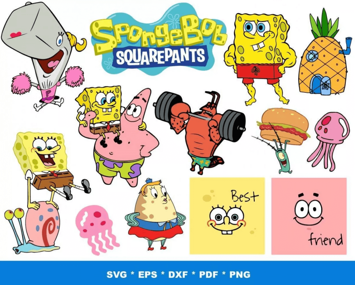 SPONGEBOB SVG BUNDLE 1500+