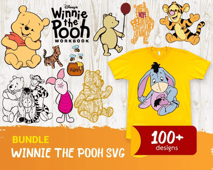 WINNIE THE POOH SVG BUNDLE 100+