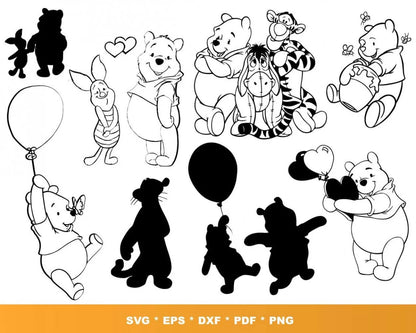 WINNIE THE POOH SVG BUNDLE 100+